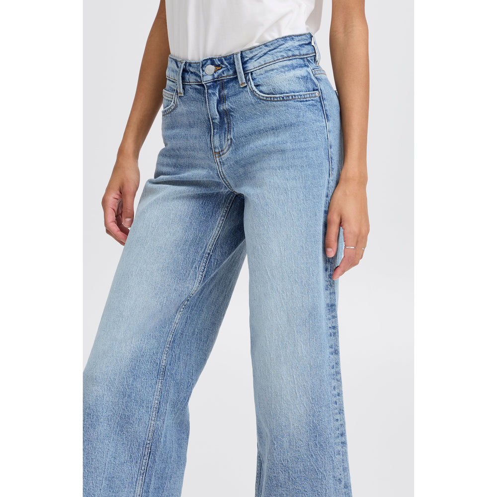 B. Young Cropped Wide Legged Jeans