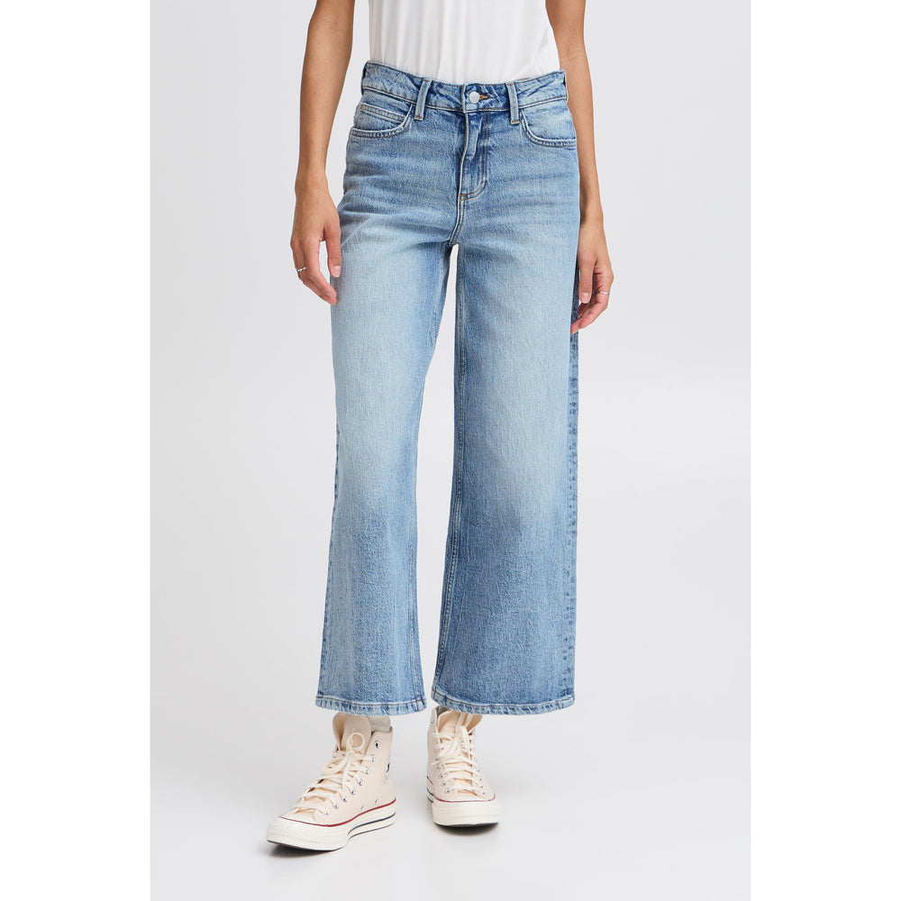 B. Young Cropped Wide Legged Jeans