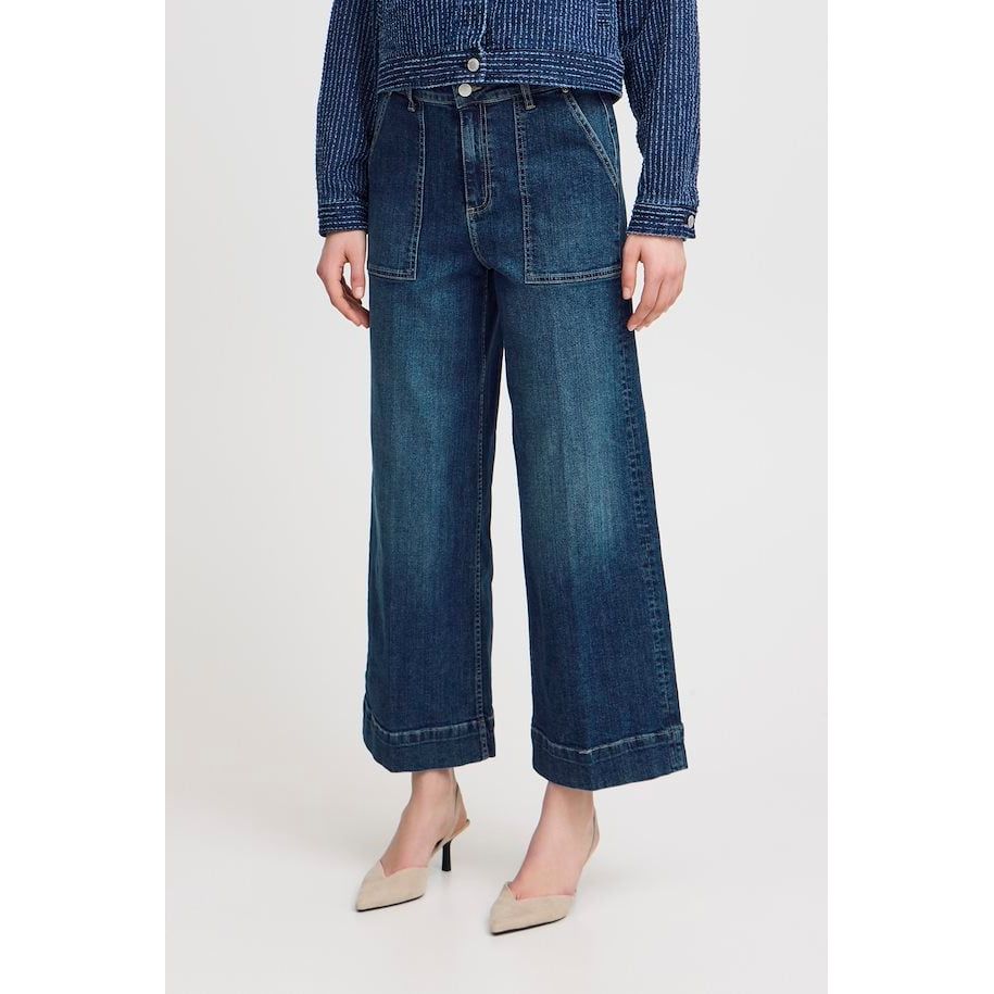 B. Young High Waisted Cropped Jeans