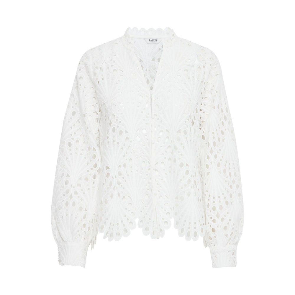 B. Young Lace Blouse Off White