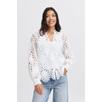 B. Young Lace Blouse Off White