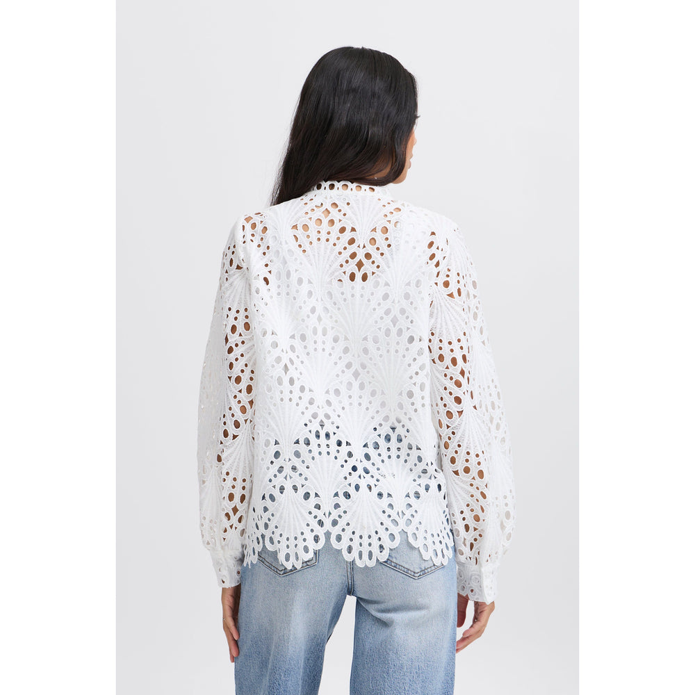 B. Young Lace Blouse Off White