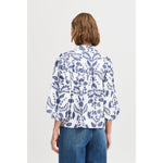 B. Young Blue And White Flower Blouse