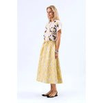 Lollys Laundry Bristol Midi Skirt Lemon