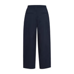 Ichi Cotton Navy Casual Trouser