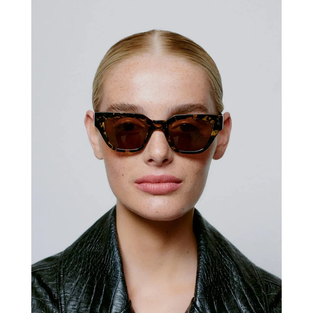 A.Kjaerbede Kaws Sunglasses Black/Yellow Tortoise