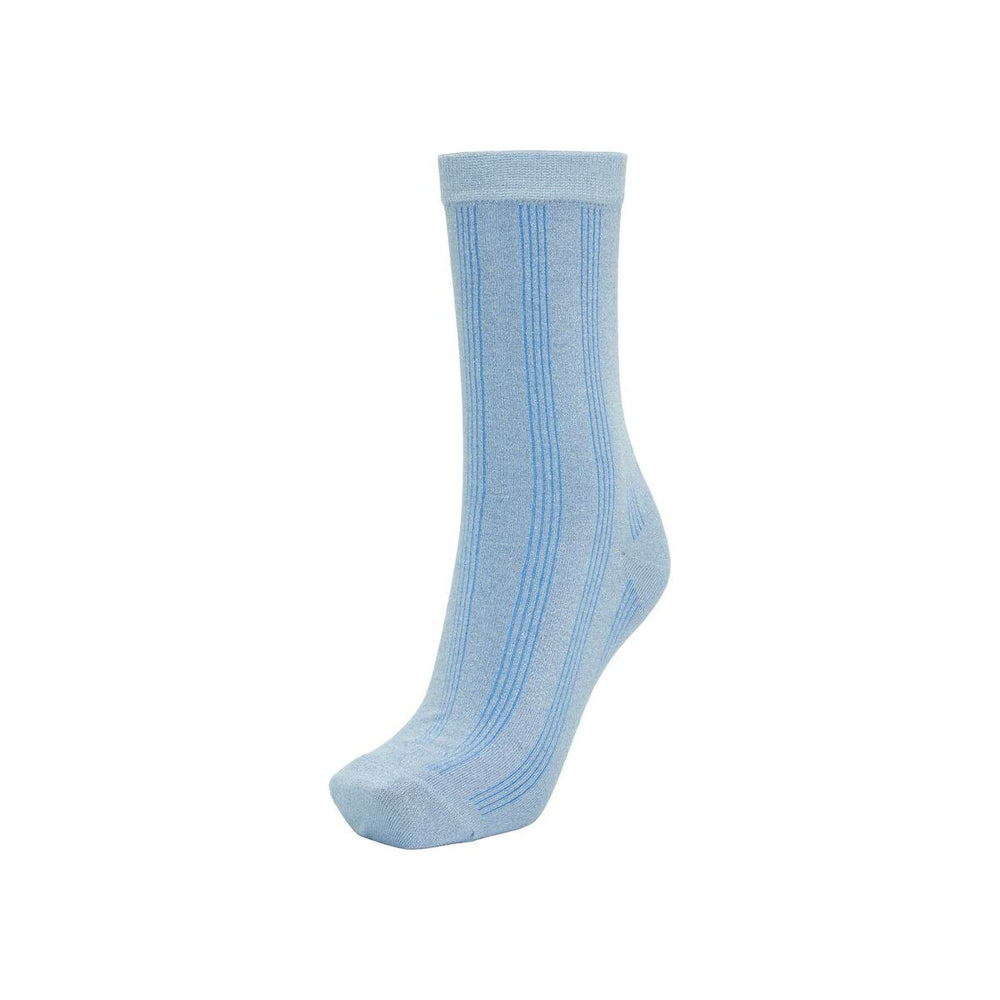 Selected Femme Glitter Sock Blue